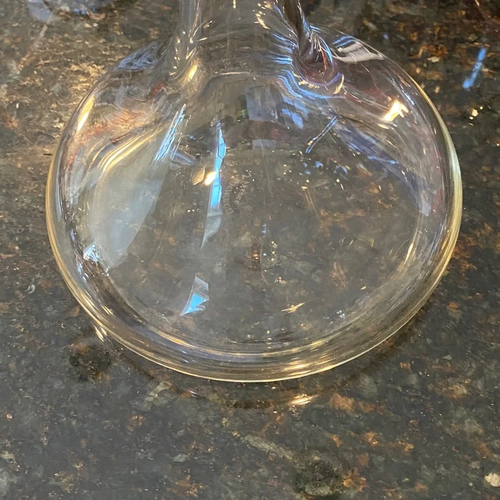Vintage Glass Decanter with Pewter Grapes Motif - Picture 3 of 3